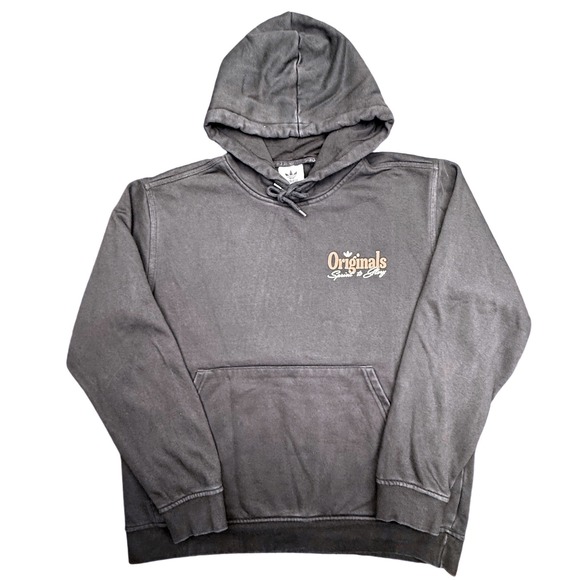 Adidas Originals World Tour Sprint to Glory Graphic Hoodie Gray Men's - Picture 2 of 8